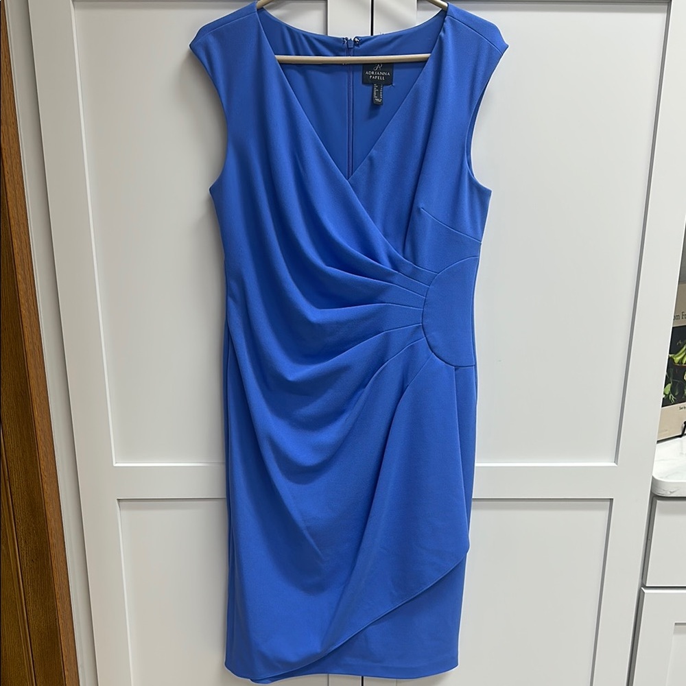 Adrianna Papell Asymmetrical Blue Dress